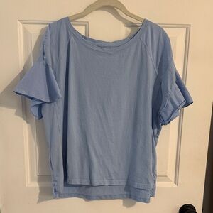 Anthropologie Light Blue Short Sleeve Top